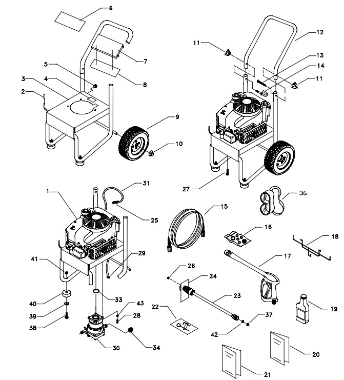 GENERAC 1440-0 parts breakdown